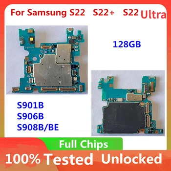 Для Samsung S22 S22 + S22 Ultra S901B S906B S908B/BE Оригинальная Разблокированная Материнская плата Mainbaord с полными Чипами Android OS Logic Baord