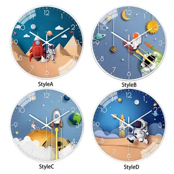 Настенные часы Астронавта, Не тикающие Декоративные часы для космических путешествий, 8 