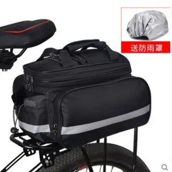 Черная велосипедная сумка MTB Carrier с возможностью расширения, Большая вместительная сумка для заднего сиденья, велосипедная сумка, велосипедная сумка, седельные сумки