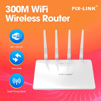 WIFI-маршрутизатор PIX-LINK WR21Q с большим радиусом действия 802.11 b / g / n 2,4 G 300 Мбит / с, 4 антенны, Беспроводные маршрутизаторы, режим точки доступа WISP