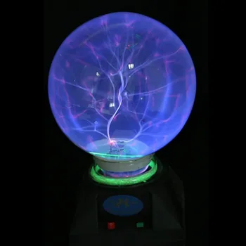 Электрический ионный магический шар Декоративные светильники с отрицательными ионами Эффект фантастического разряда Синий свет Статическое электричество Волшебная лампа из смолы