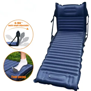 Походный коврик для сна, раскладная кровать, Надувной матрас, Сверхлегкая Регулируемая воздушная подушка с подушками, коврик для путешествий