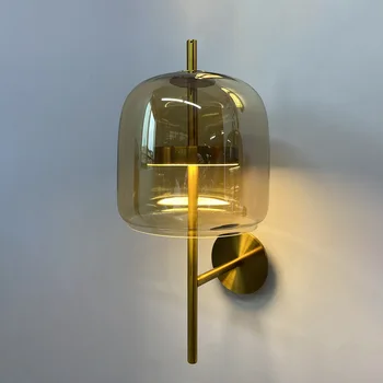 Постмодернистский светильник роскошный настенный светильник для кабинета, спальни, коридора, украшение из скандинавского стекла, светильник для прохода
