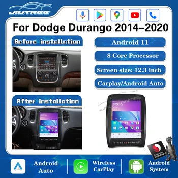 Автомобильное радио Android 11 Для Dodge Durango 2014-2020 Головное устройство Qualcomm Мультимедийный плеер в стиле Tesla GPS NAVI 4G LET Durango RT SRX
