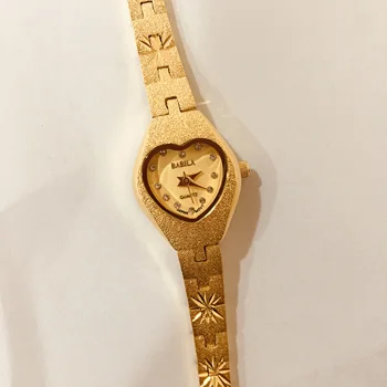 Не выцветают новые женские часы из 24 золотых часов маленькие часы с японским кварцевым циферблатом в виде сердца для подарка на день Святого Валентина, инкрустированные бриллиантами
