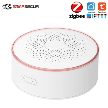 Zigbee Tuya Беспроводная WiFi Сирена Детектор сигнализации Датчик беспроводной звуковой световой сигнализации Приложение для дистанционного управления Для умной жизни