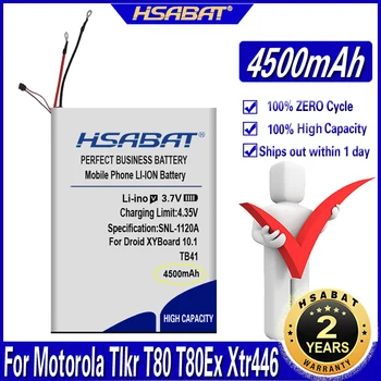 Аккумулятор HSABAT TB41 4500mAh для MOTOROLA Droid XYBoard 10.1 MZ609 Xoom 2 Media Edition SNN5900 SNN5900A Батареи