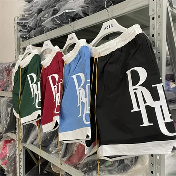 Новые модные шорты Rhude Для мужчин и женщин, Свободные бриджи высшего качества New York Limited Rhude, Apex Legends