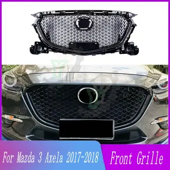 GT/Diamond/honeycomb в спортивном стиле Верхняя Решетка Переднего Бампера Гоночная Решетка Для Mazda 3 Axela 2017 2018 Автомобильный Аксессуар (С эмблемой)