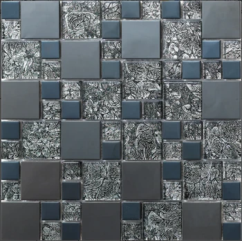 мозаичная плитка из металла и стекла из нержавеющей стали, задняя панель кухни, настенная плитка для ванной комнаты, фон для душа, декоративные обои для прихожей