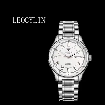 LEOCYLIN Шанхайский бренд деловые Автоматические механические часы сапфировые Водонепроницаемые светящиеся для мужчин Наручные часы Relogio Masculino