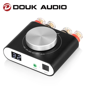 Douk Audio Q10 Mini Digital AUX/Оптический усилитель, приемник Bluetooth 5.0, усилитель мощности класса D Hi-Fi для домашней колонки