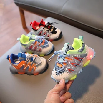 2023 новые кроссовки с сетчатым покрытием, модный тренд, детская обувь на мягкой подошве для детей 1-3 лет, повседневные дышащие кроссовки для бега