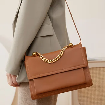 Женская сумка через плечо из воловьей кожи, натуральная кожа премиум-класса, сумка-мессенджер, сумка через плечо для женщин, новинка 2023 года