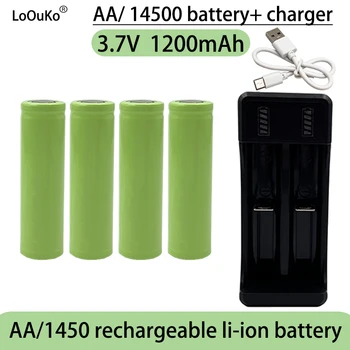 LOOUKO 14500 Battery Литий-ионный Аккумулятор Большой емкости 1200 мАч 3,7 В, Используется для Электрической Зубной щетки, Бритвы, Аккумуляторной Батареи
