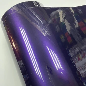 Новейшая высококачественная полночно-фиолетовая оберточная пленка Виниловая обертка Автомобильная обертка автомобильная обертка без пузырьков гарантия качества популярный цвет
