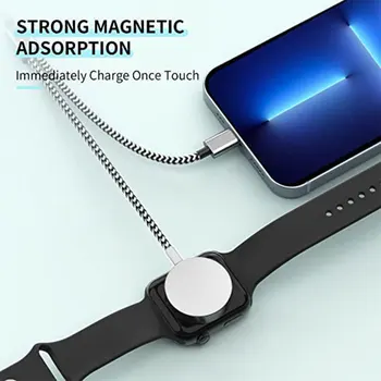 Зарядное устройство 2 в 1 для iphone Apple Watch Серии 6/5/4/3/2/1 Портативный Беспроводной Зарядный Кабель, Совместимый для зарядки iPhone