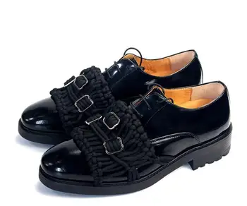Мужская официальная обувь с высоким берцем, классические оксфорды, черные свадебные туфли из натуральной кожи на шнуровке, мужская обувь ручной работы