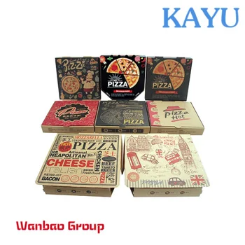 Высококачественные дешевые коробки для пиццы, изготовленные на заказ коробки из гофрированной бумаги, коробки для пиццы