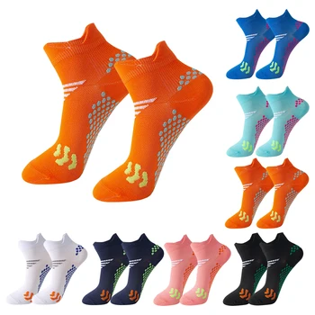 Короткие спортивные мужские и женские футбольные носки с защитой от скольжения, Новые футбольные носки для тренировок, впитывающие пот.