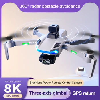 2022 НОВЫЙ S135 Pro GPS Drone 4K HD 2DC Профессиональная Аэрофотосъемка 360 ° Обход Препятствий Беспилотный Бесщеточный Квадрокоптер RC Игрушка
