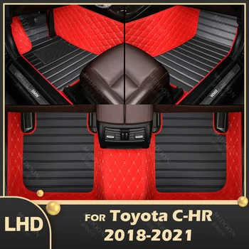Автомобильные коврики для Toyota C-HR Негибридные 2018 2019 2020 2021 Пользовательские Автомобильные Накладки для ног Автомобильные Ковровые покрытия Аксессуары для интерьера