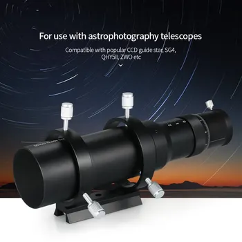 направляющий Прицел 50 мм Finderscope для Астрономического Телескопа с Фокусным Расстоянием 200 мм с Коэффициентом Фокусировки F4 Guidescope со Спиральным Фокусировщиком
