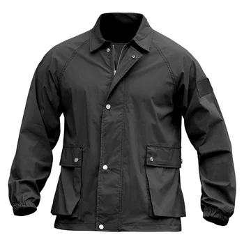 Весенне-осенняя тактическая куртка-ветровка, мужская легкая водонепроницаемая Свободная армейская куртка с несколькими карманами, топы, уличная куртка