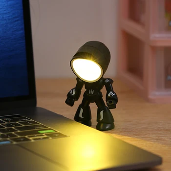 Kawaii Mini Night Light Светодиодная Регулируемая настольная лампа Книжный светильник Cute Pet Light Настольная лампа для защиты глаз Домашний декор комнаты