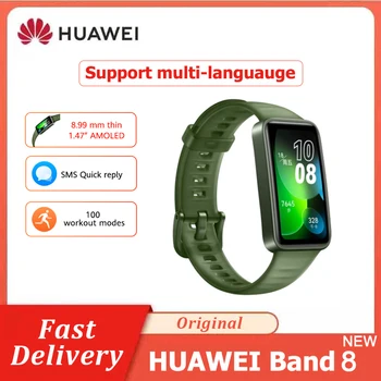 Новый Huawei Band 8 Оригинальный Водонепроницаемый 2-Недельный Срок Службы батареи, Насыщенный Кислородом крови, 1,47 
