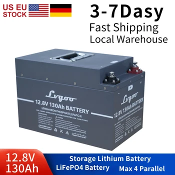 Батарея LiFePO4 12V130Ah Встроенная Литий-железо-фосфатная Литий-железная батарея BMS 12,8 V 260AH Для дома на колесах с Солнечной энергетической системой