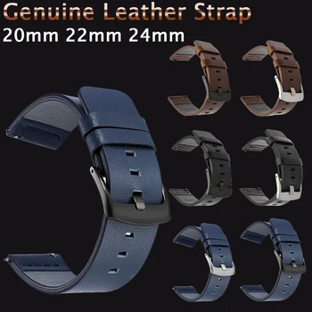 20мм 22мм Кожаный Ремешок Для Amazfit Watch GTR 42мм Регулируемый Смарт-браслет 24мм Для Huawei Watch 2 Для Casio Для Ticwatch E 1nd