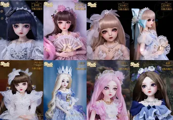 60-сантиметровая пластиковая кукла Kilig BJD Doris dolls, 18 суставов, подвижная кукла-девочка