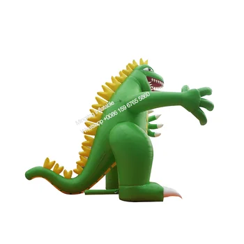 Надувная зеленая модель динозавра-монстра для рекламного талисмана мероприятия