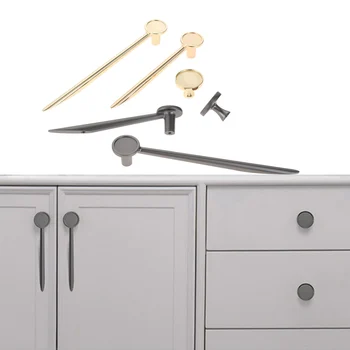 Современные ручки для шкафов Кухонные ручки из цинкового сплава, ручки для выдвижных ящиков, мебельная фурнитура