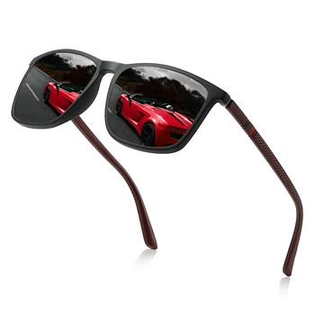 Модные мужские И женские Винтажные Квадратные Поляризованные Солнцезащитные очки, Брендовые Дизайнерские Солнцезащитные очки для мужчин, Классические очки для вождения и путешествий UV400
