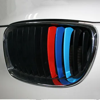 Автомобильный стайлинг///M Спортивная Наклейка На Переднюю Решетку Радиатора BMW 1 2 3 4 5 6 7 серии X3 X4 X5 X6 E30 E46 E84 E90 E60 E61 F10 F11 F12 F01