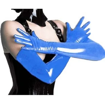 Длинные перчатки из лакированной кожи, Глянцевые перчатки в стиле панк-хип-хоп, Удобное Сексуальное женское белье, Длинные перчатки для профессионального ухода за руками, Варежки