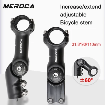 Шток MEROCA Adjustable 60 Riser 90 110 * 31,8 мм для XC MTB Запчасти для горных шоссейных городских велосипедов Простота установки штока велосипеда