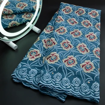 Новейшая оригинальная хлопчатобумажная кружевная ткань Женская свадебная ткань Африканское швейцарское вуалевое кружево 2023 года высокого качества для пошива вечерних платьев A3274