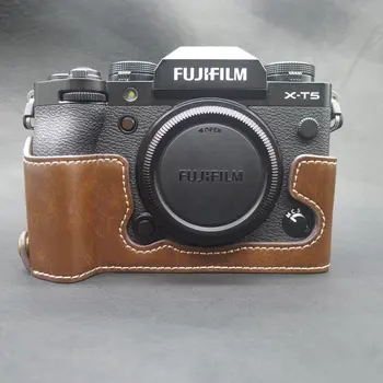 Сумка для Фотоаппарата PU Case 1/4 с Винтовым Креплением для Fujifilm Fuji X-T5 XT5 Body Half Base