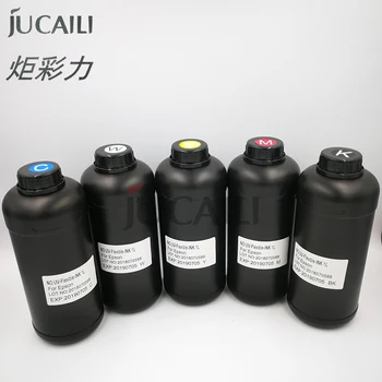 Jucaili 1000 мл светодиодные УФ-гибкие Чернила для мягкого материала для головки Epson XP600/DX5/DX7 для Большого Планшетного Струйного принтера Xuli Human