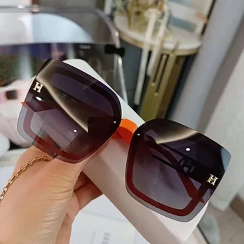 Женские солнцезащитные очки Сверхлегкие бескаркасные солнцезащитные очки в H-образной квадратной оправе Солнцезащитные очки с защитой от ультрафиолета на открытом воздухе Солнцезащитные очки UV400