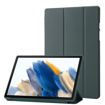 Тонкий и легкий чехол-подставка из искусственной кожи + TPU для Samsung Galaxy Tab A8 10,5 SM-X200 X205 A7 10,4 T509 T500 S6 Lite P613 P610 В сложенном виде