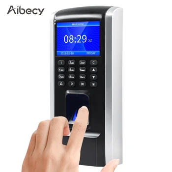 Aibecy Система контроля доступа по отпечаткам пальцев, устройство учета рабочего времени, Биометрические часы для проверки времени, регистратор отпечатков пальцев / пароля