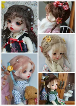 Кукольный парик для 1/4 (Monst doll), 1/6, 1/8 куклы BJD, куклы OB11 Ручной работы