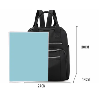 Повседневный рюкзак, водонепроницаемые нейлоновые школьные сумки для подростков, высококачественная модная дорожная однотонная сумка на молнии