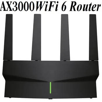 Прошивка Chin, 4 антенны беспроводного маршрутизатора WiFi6 802.11AX с двумя диапазонами 2,4 ГГц 574 М + 5 ГГц 2402 М, 4 Гигабитных порта, AX3000 Wi-Fi 6