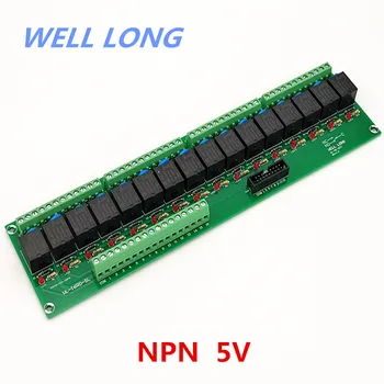 16-канальный модуль интерфейса силового реле типа NPN 5V 15A, высокочастотное реле JQC-3FF-5V-1ZS.