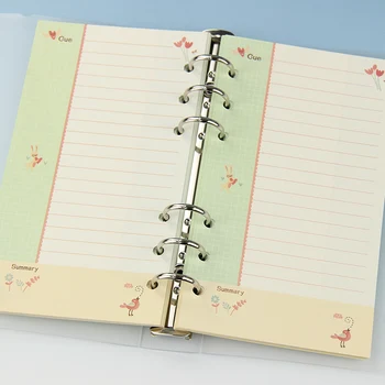 1 ШТ A6 Милая креативная цветная бумага-наполнитель для дневника, канцелярские принадлежности для офиса, аксессуары для планировщика, бумага-наполнитель для Filofax
